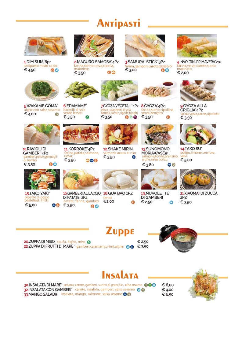 Menu di SUSHISSIMI 