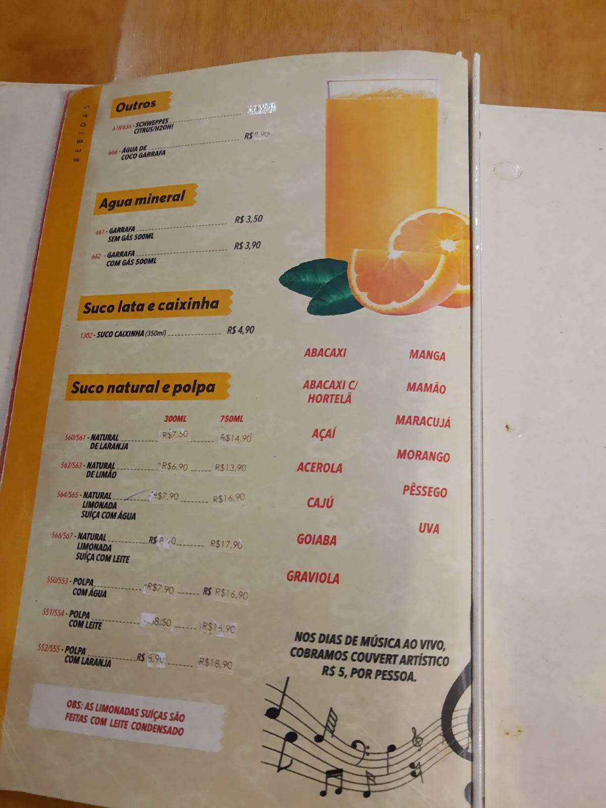 Sabor e Cia Restaurante - Shopping Calçadão cardápio