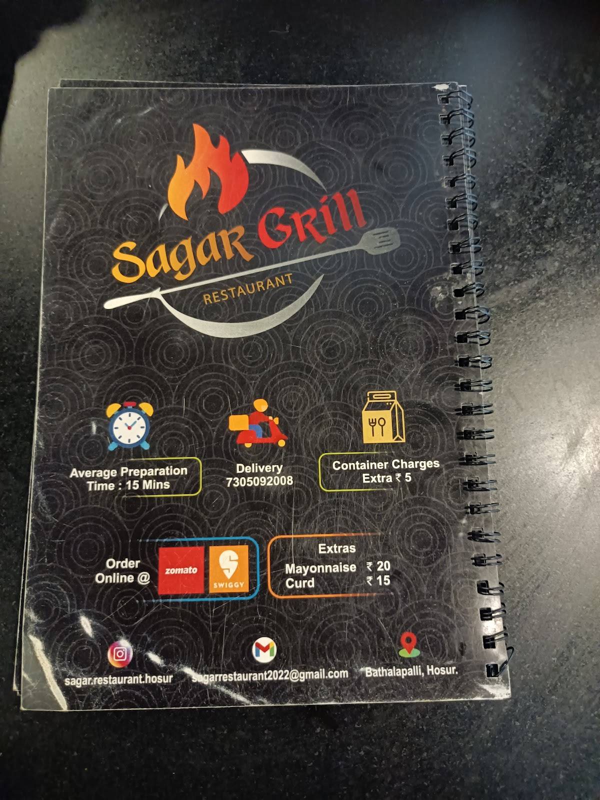 Sagar Restaurant menu
