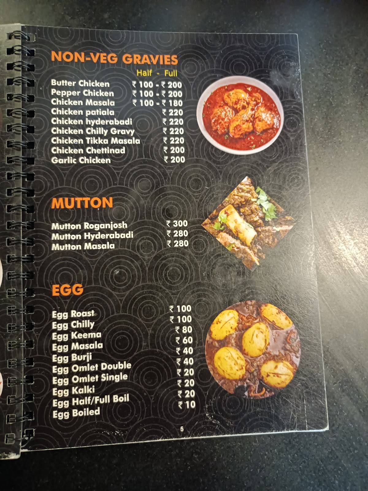 Sagar Restaurant menu