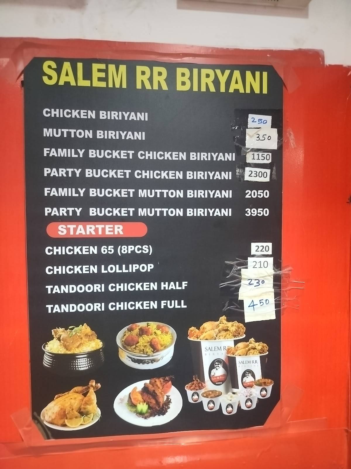 Salem RR Biryani - Velachery Branch menu