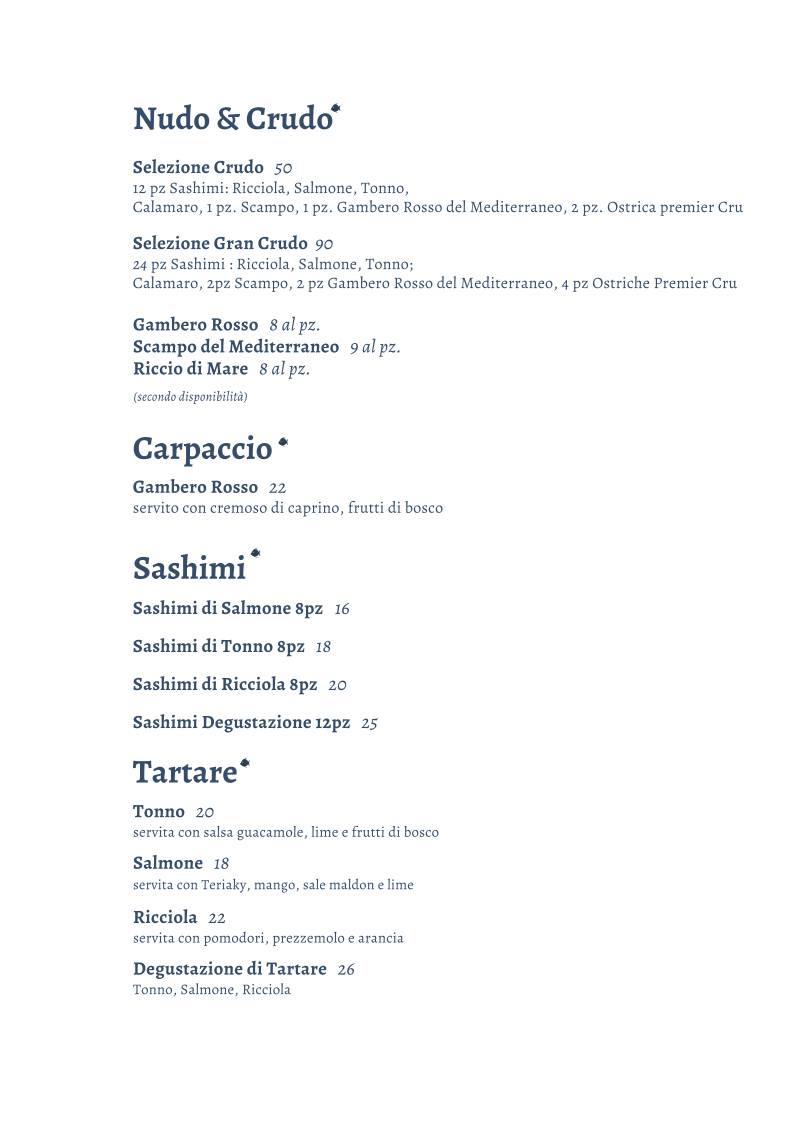 Menu di Crudo Salerno 