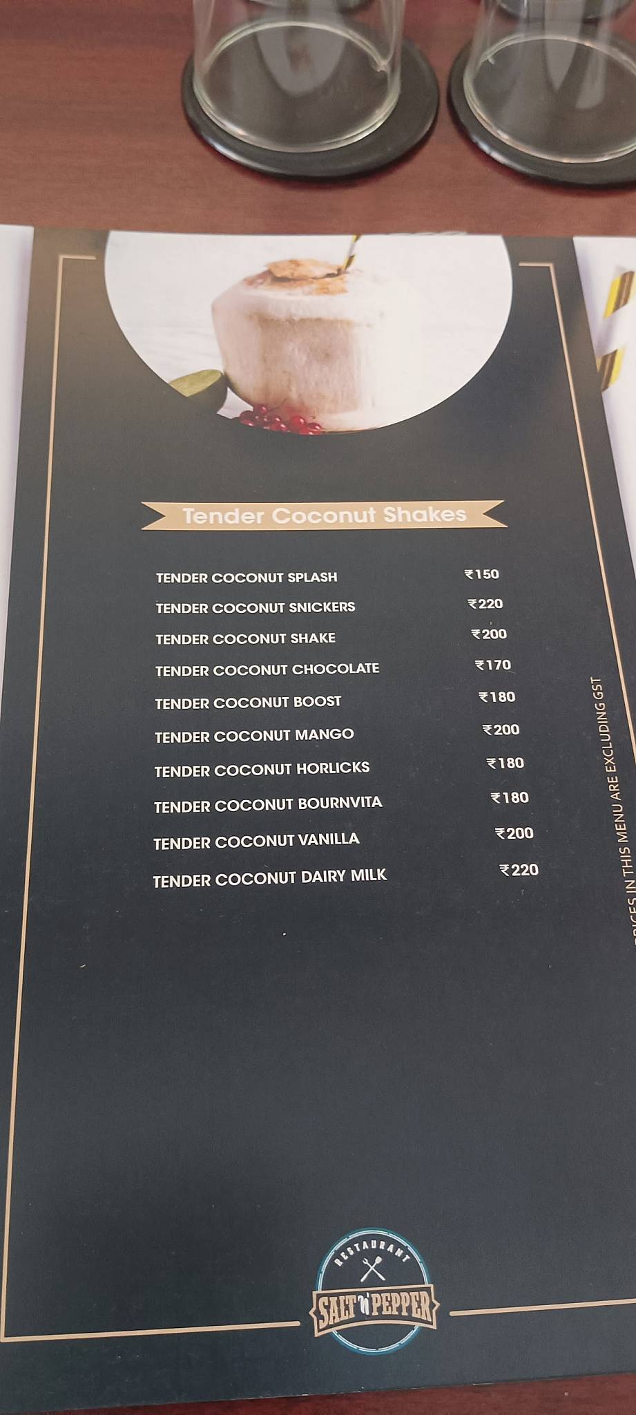 Salt 'n' Pepper menu
