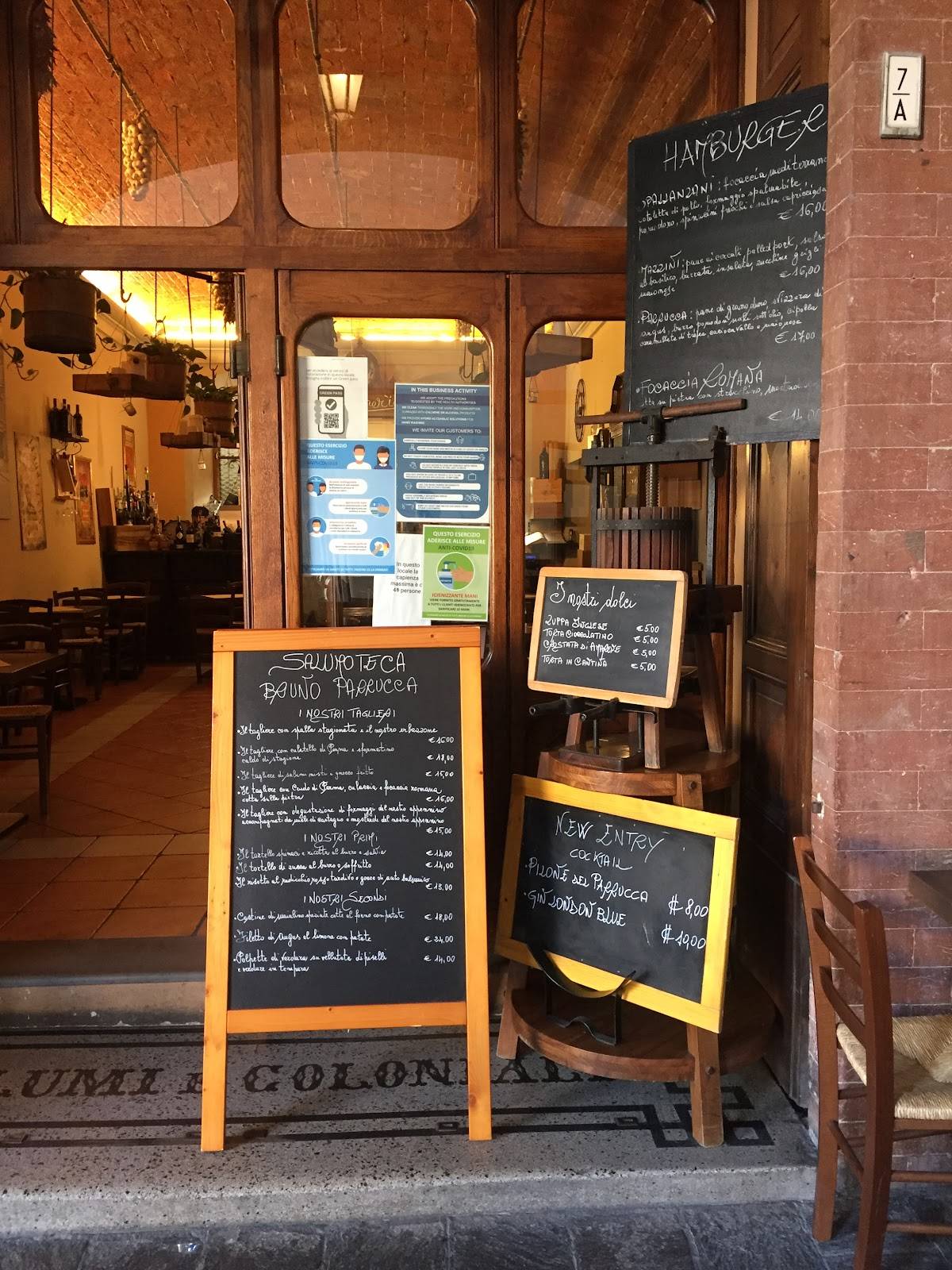 Menu di Bruno Parrucca 