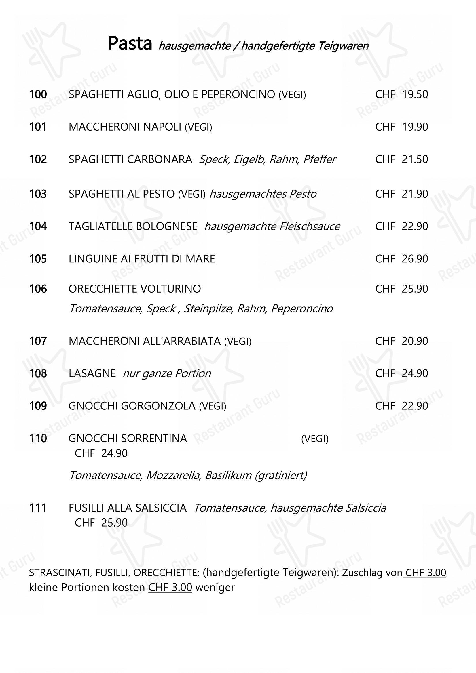 Menu di Salvi & Gino - Wine Menu