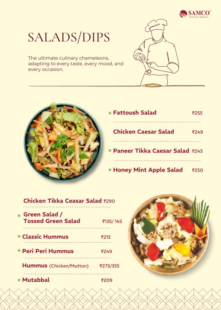 Samco Restaurant Velachery menu