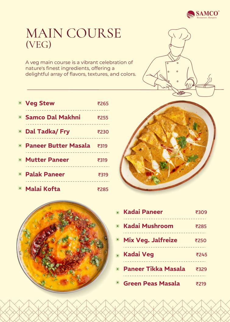 Samco Restaurant Velachery menu
