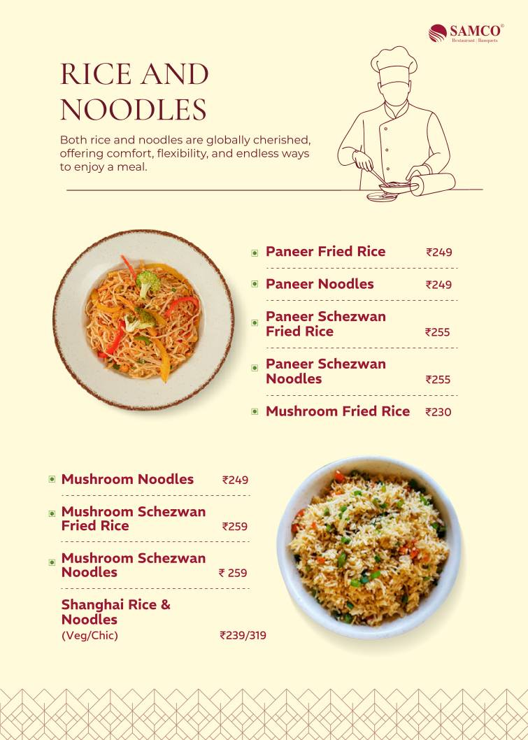 Samco Restaurant Velachery menu