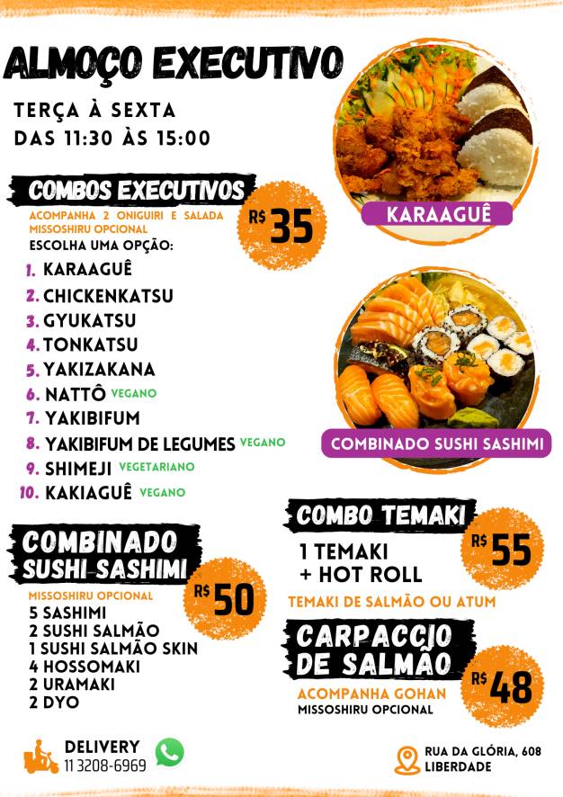 Restaurante e Karaokê Samurai cardápio