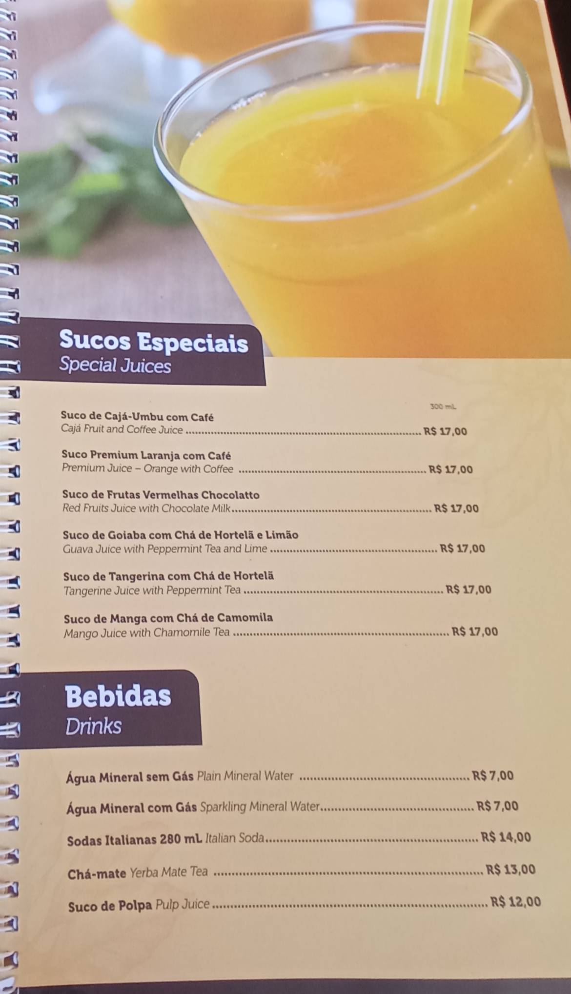 Café Santa Clara cardápio