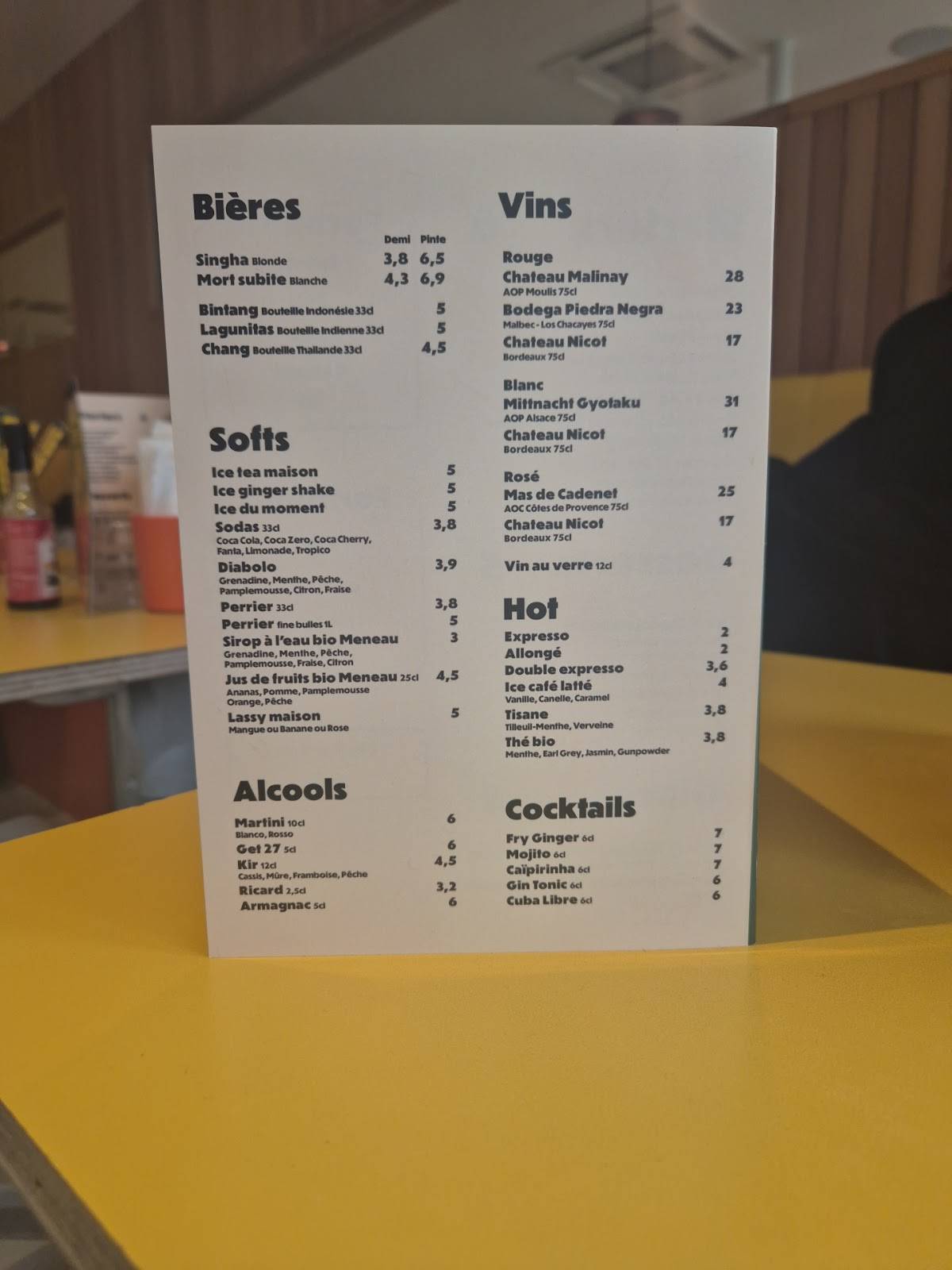 Menu de Santosha Mérignac - Cantine Asiatique
