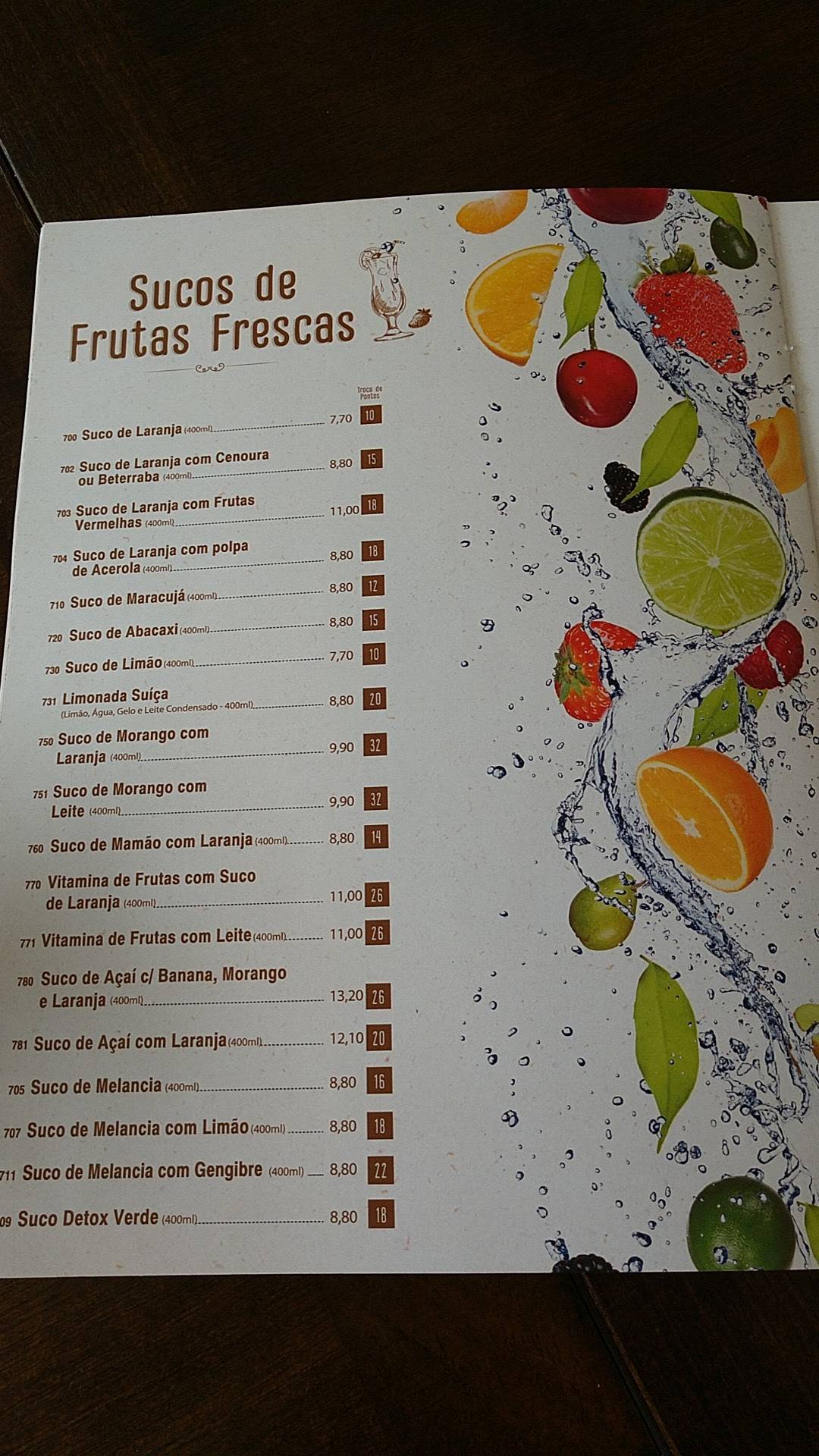 Zappa's Pães e Tentações - Belvedere cardápio