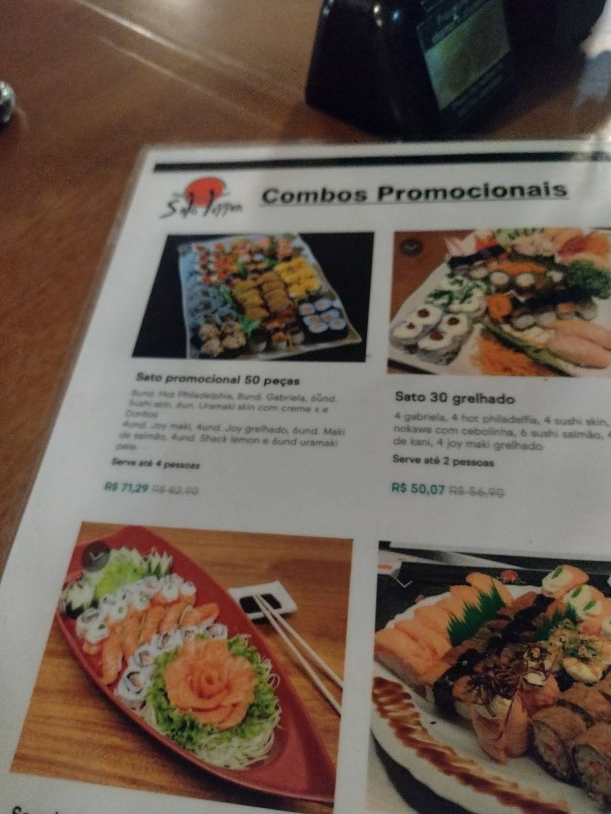 Sato Teppan cardápio