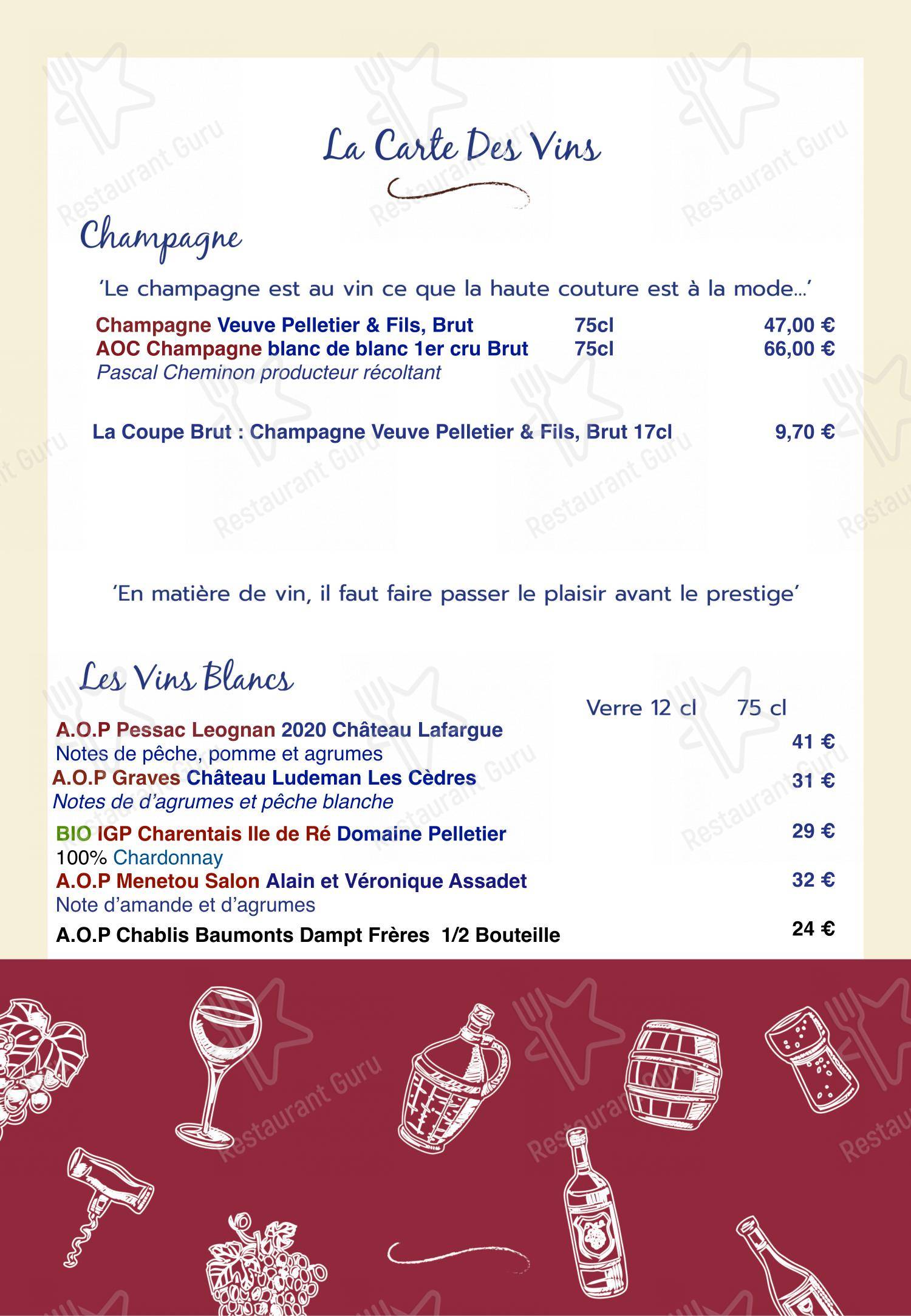 Saveurs Dans L'R dans La Rochelle - 菜单