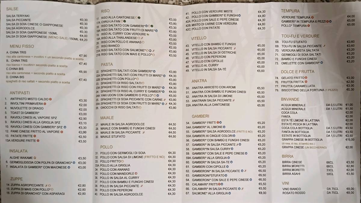 Menu di Da Lin 