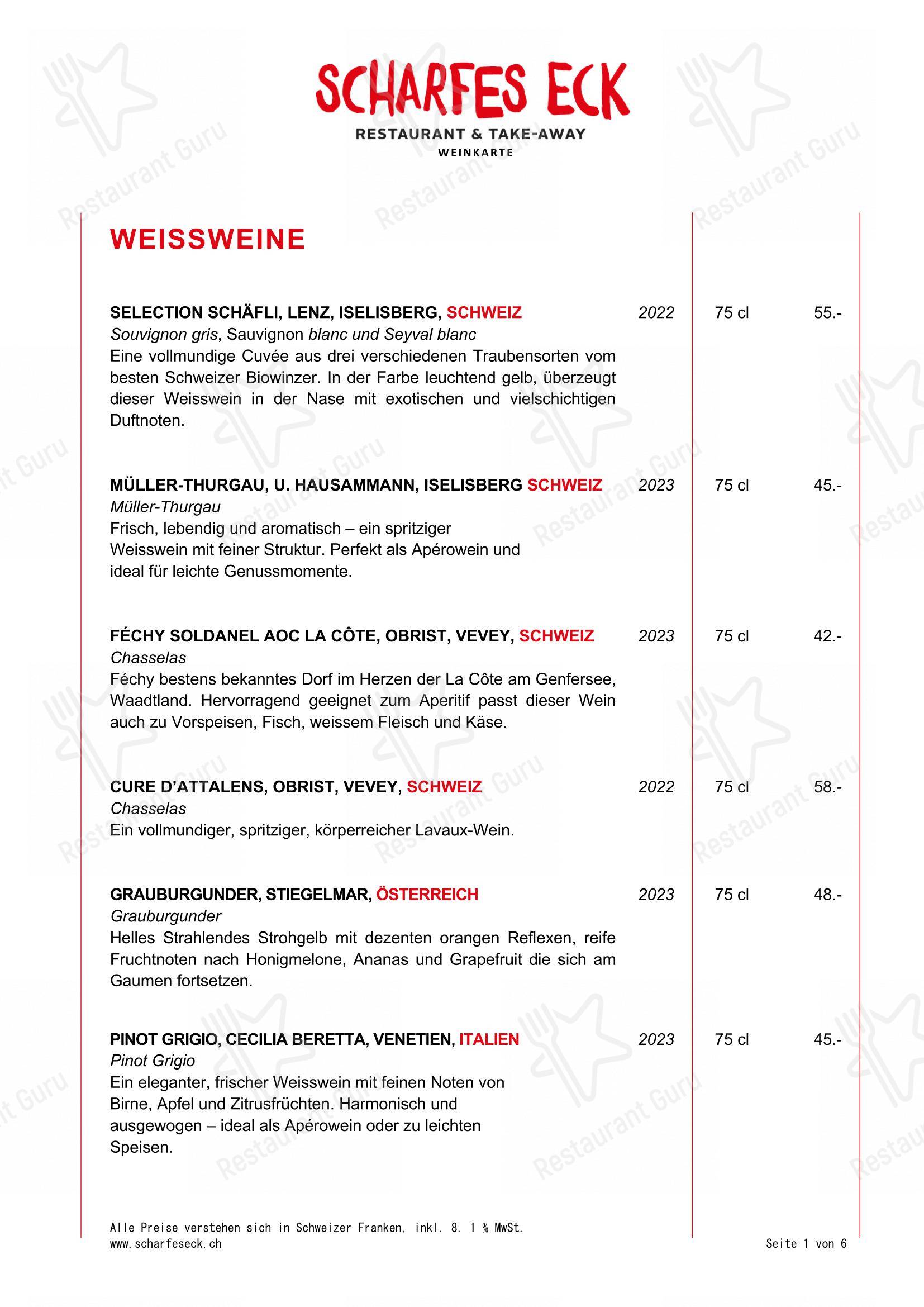 Menu di Scharfes Eck Restaurant & Take-Away - Детское