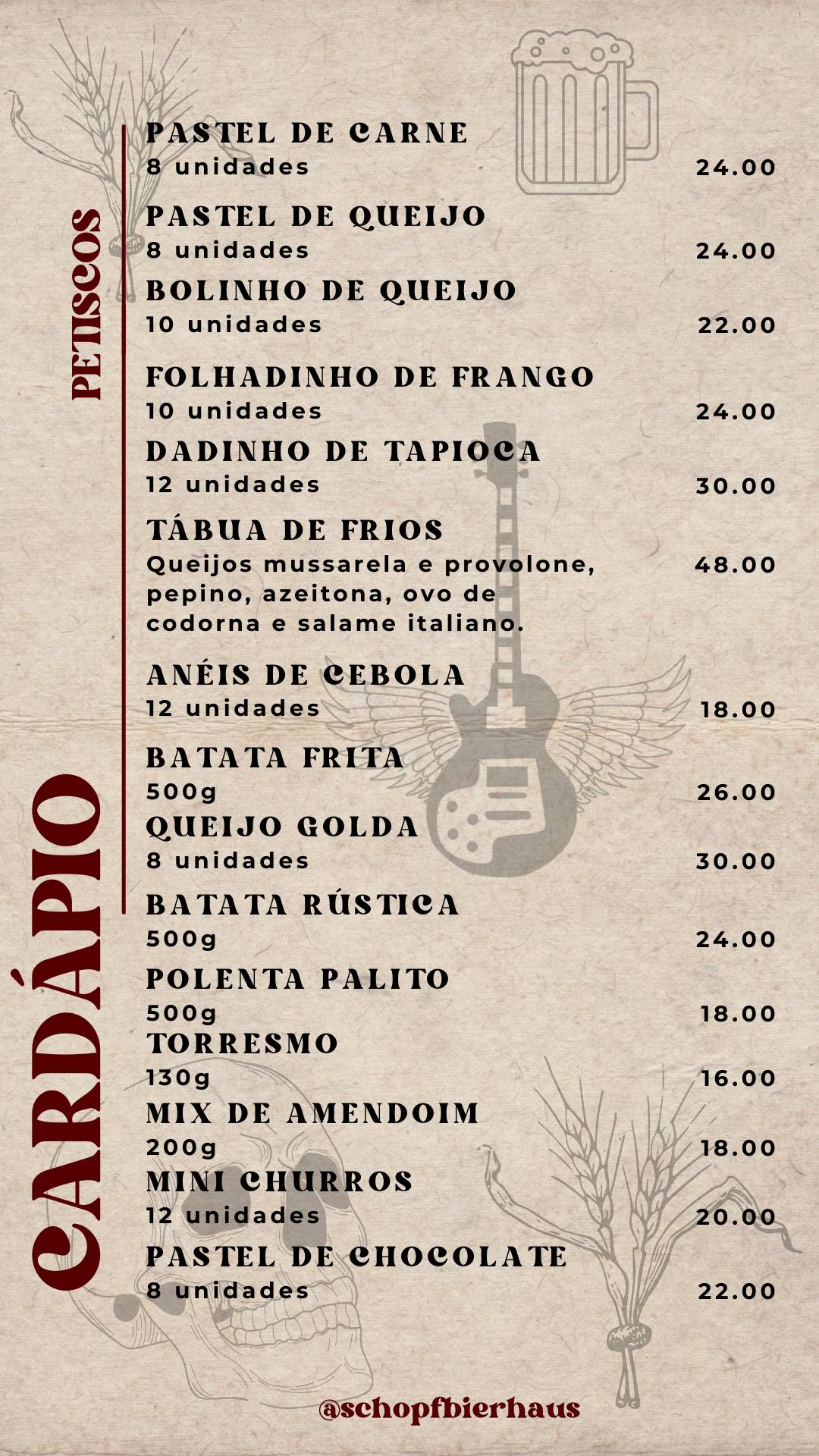 Schopf BierHaus cardápio