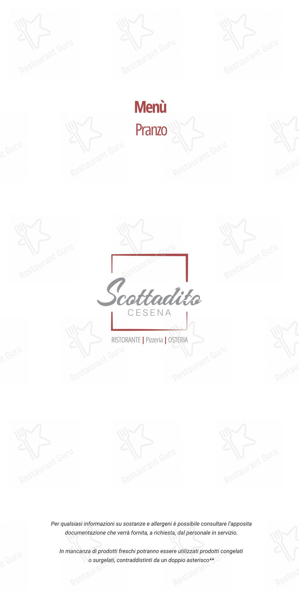 Menu di Scottadito - Menu