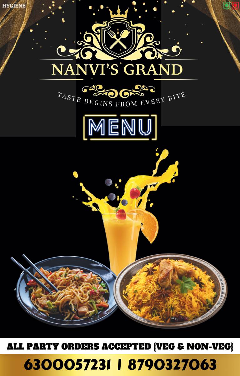 Nanvi's Grand menu