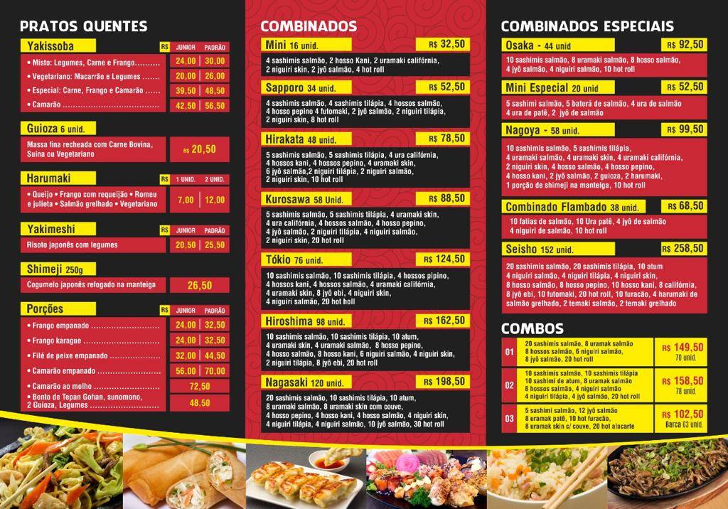 Seisho - Casa dos Combinados cardápio