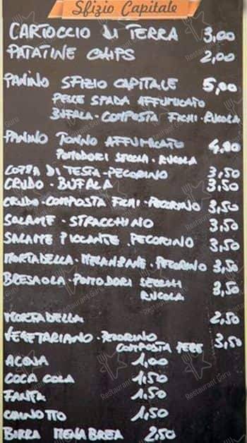 Menu di Sfizio Capitale 