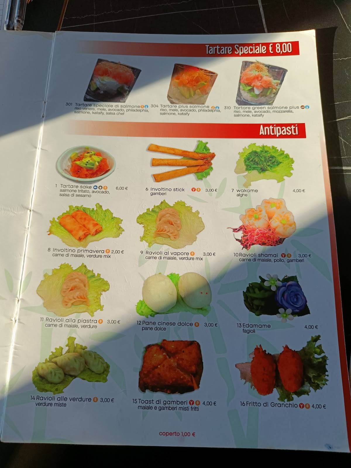Menu di Shanghai Sushi Feltre 