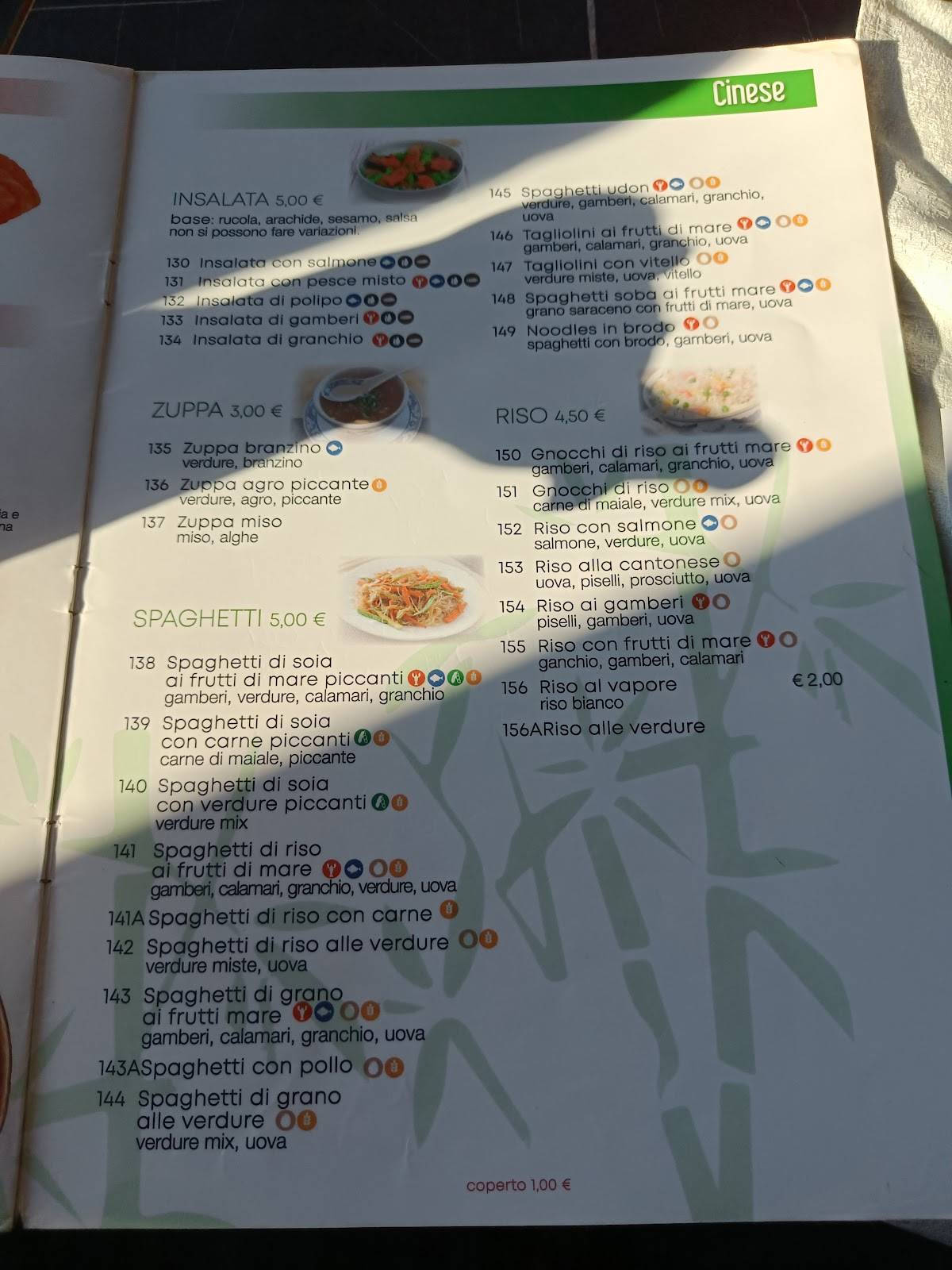 Menu di Shanghai Sushi Feltre 