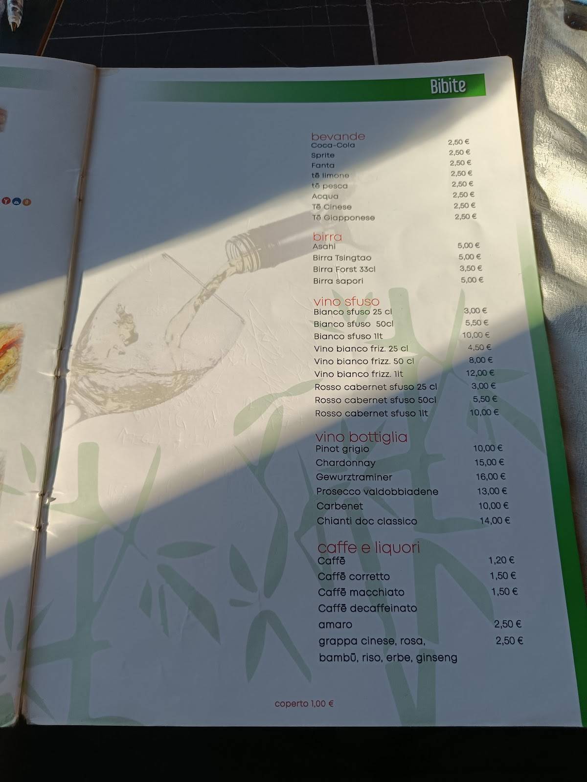 Menu di Shanghai Sushi Feltre 