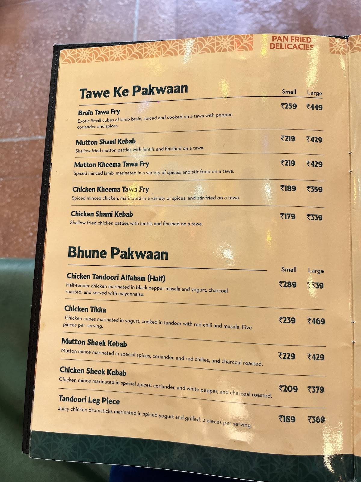Sharief Bhai Biryani Mangalore menu