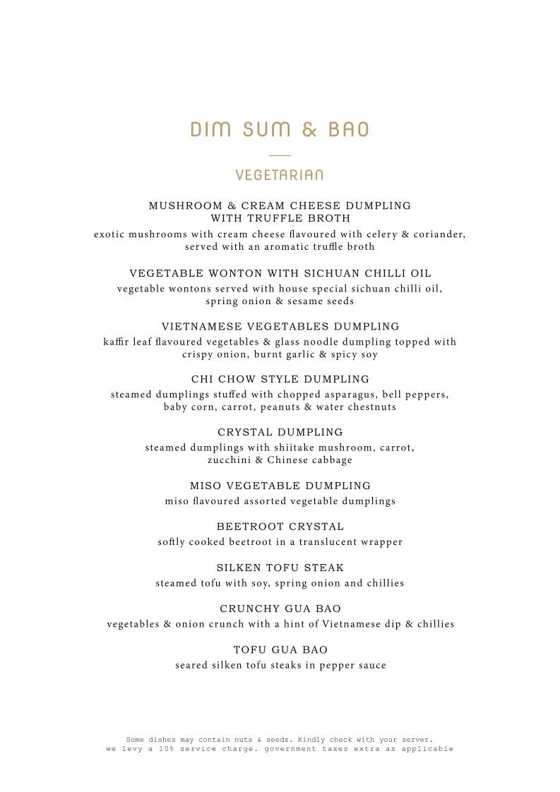 Shiro Bengaluru menu