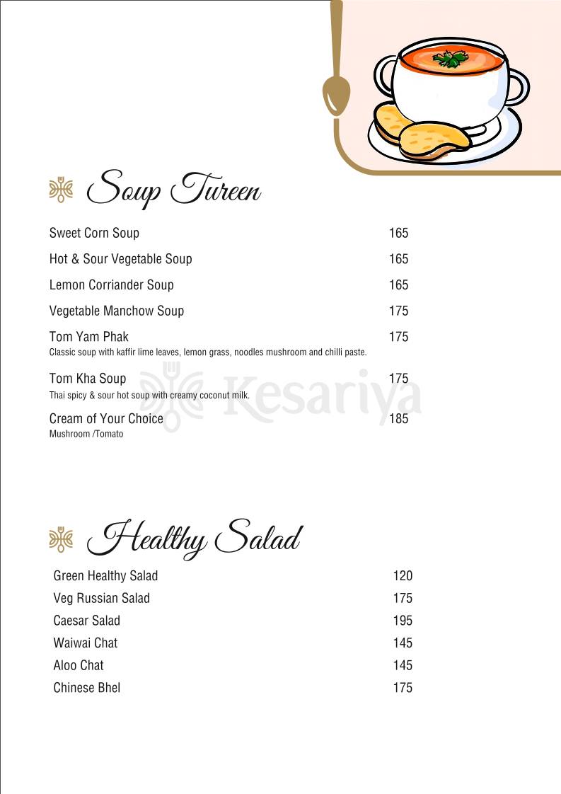 Kesariya - PURE VEG RESTAURANT menu