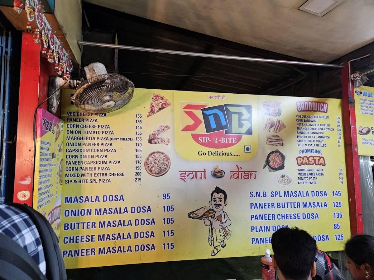 Sip'N' Bite menu