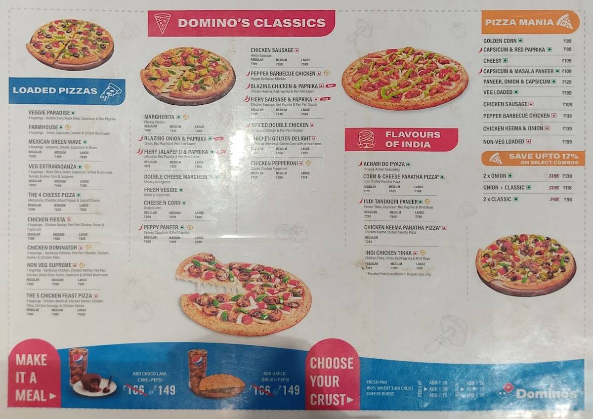 Domino's Pizza Devikere Rd, Sirsi menu
