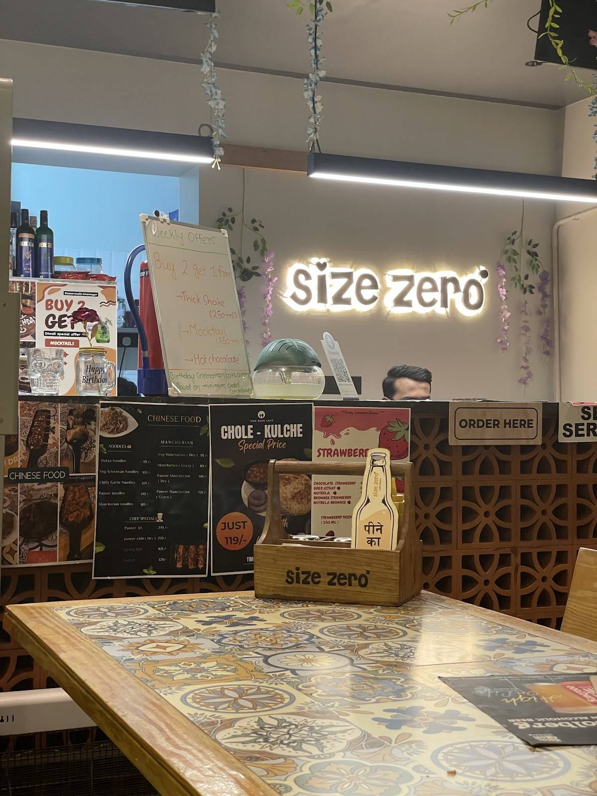 Size Zero Sandwich Shakes menu