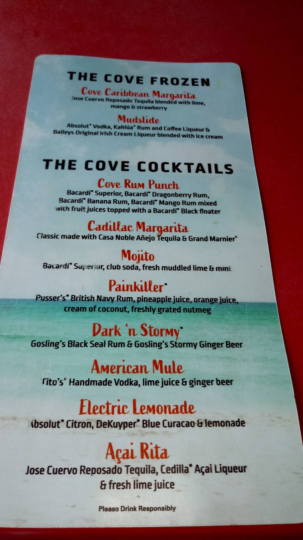 Menu at Skipper's Cove Bar & Grill, Fort Pierce