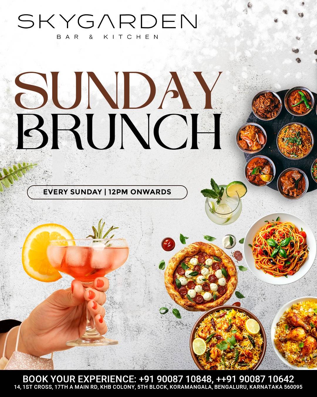 Skygarden Bar & Kitchen koramangala menu