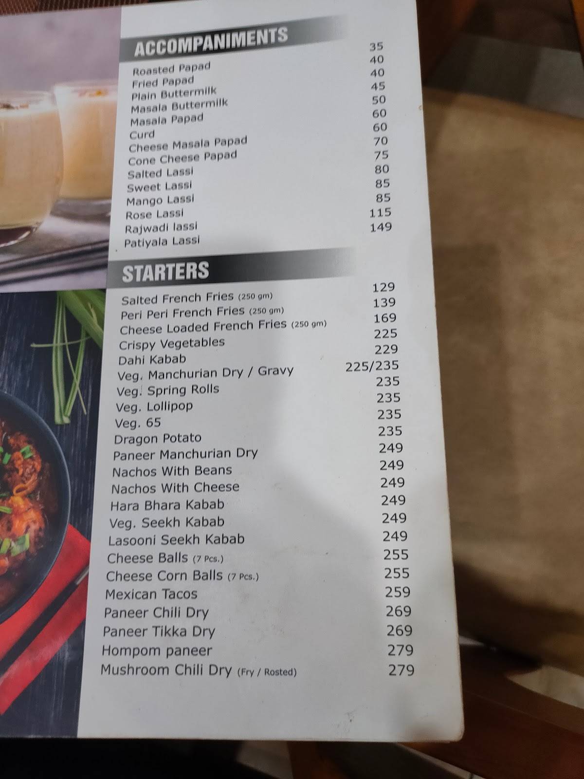 Sodam Taste and More menu