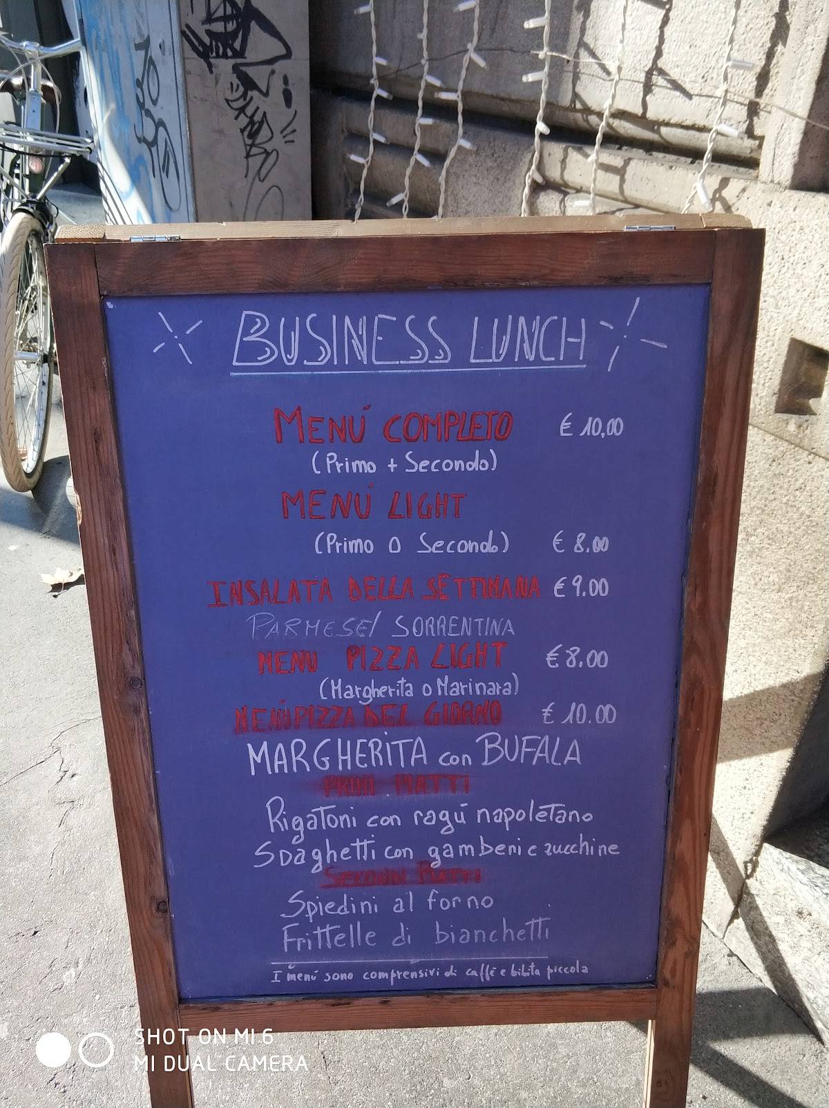 Menu di Fariná Milano 
