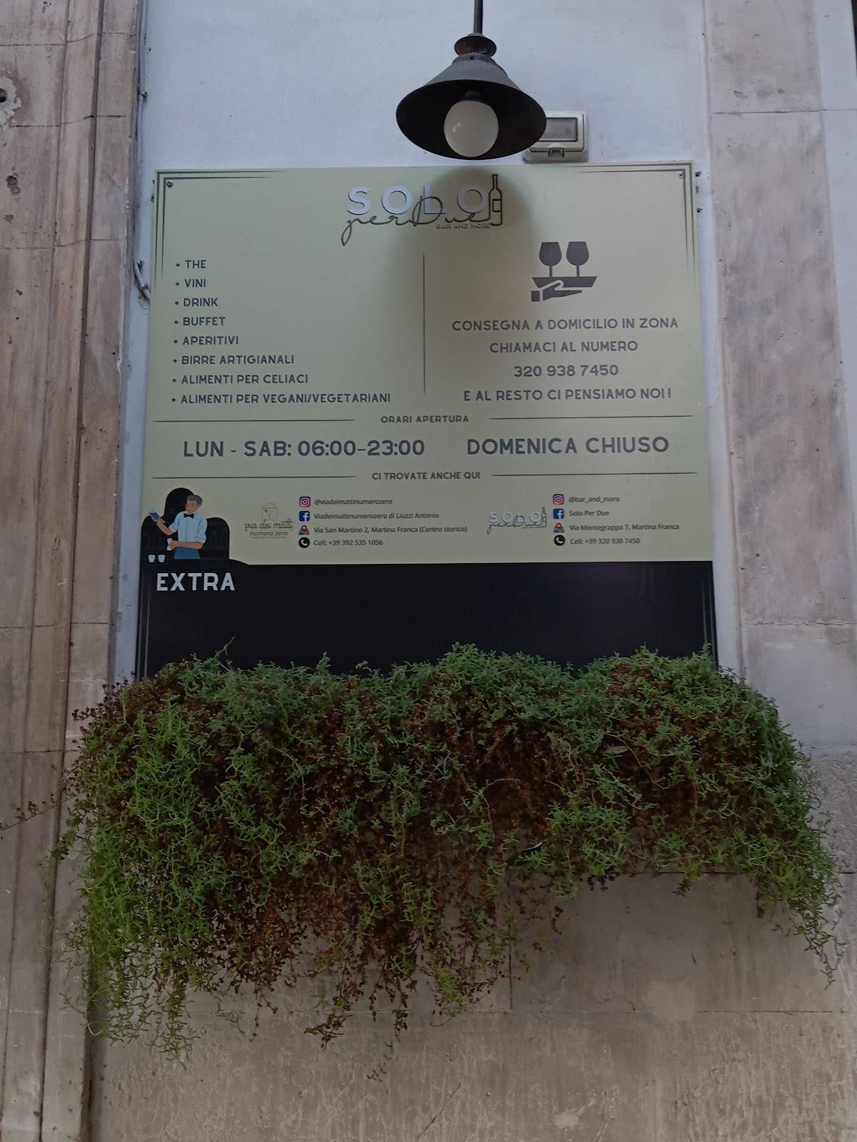 Menu di Solo per due 