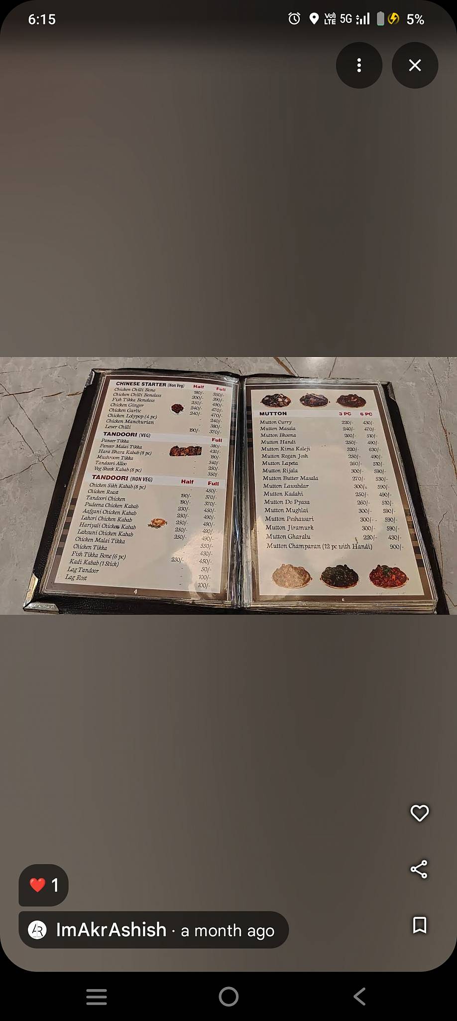 Spicy Food Zone menu