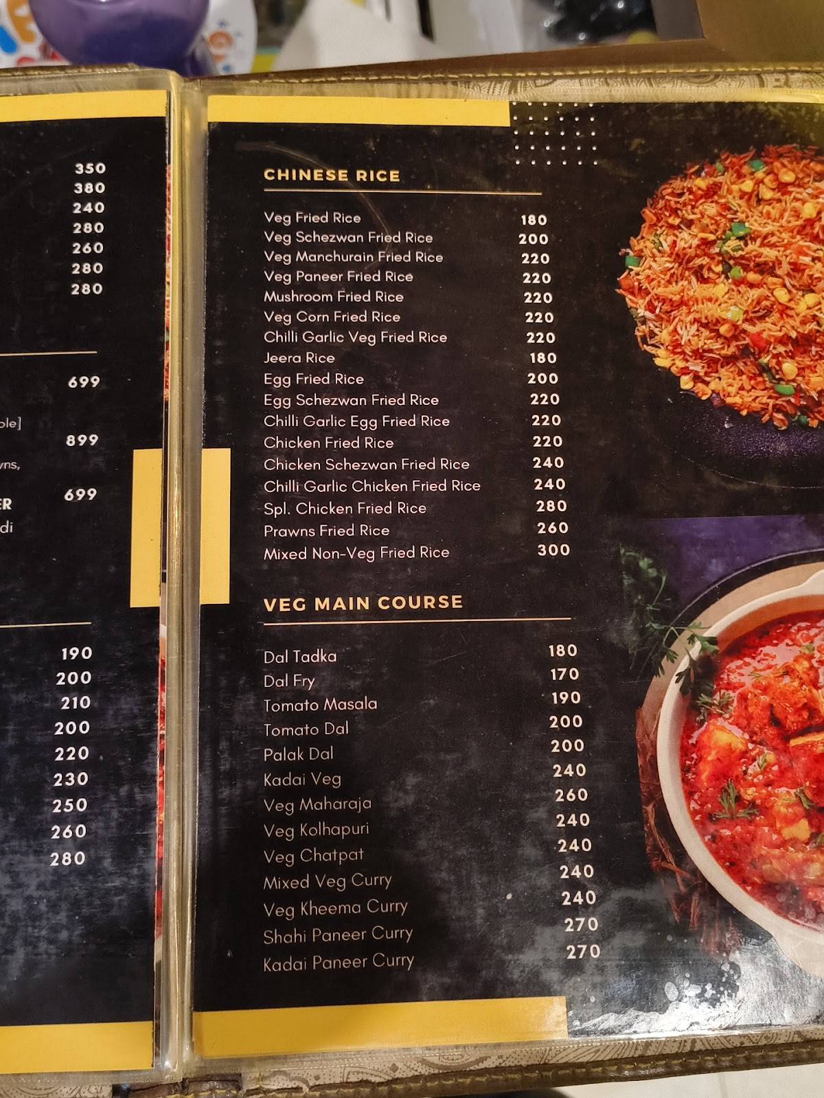 Spicy kitchen menu