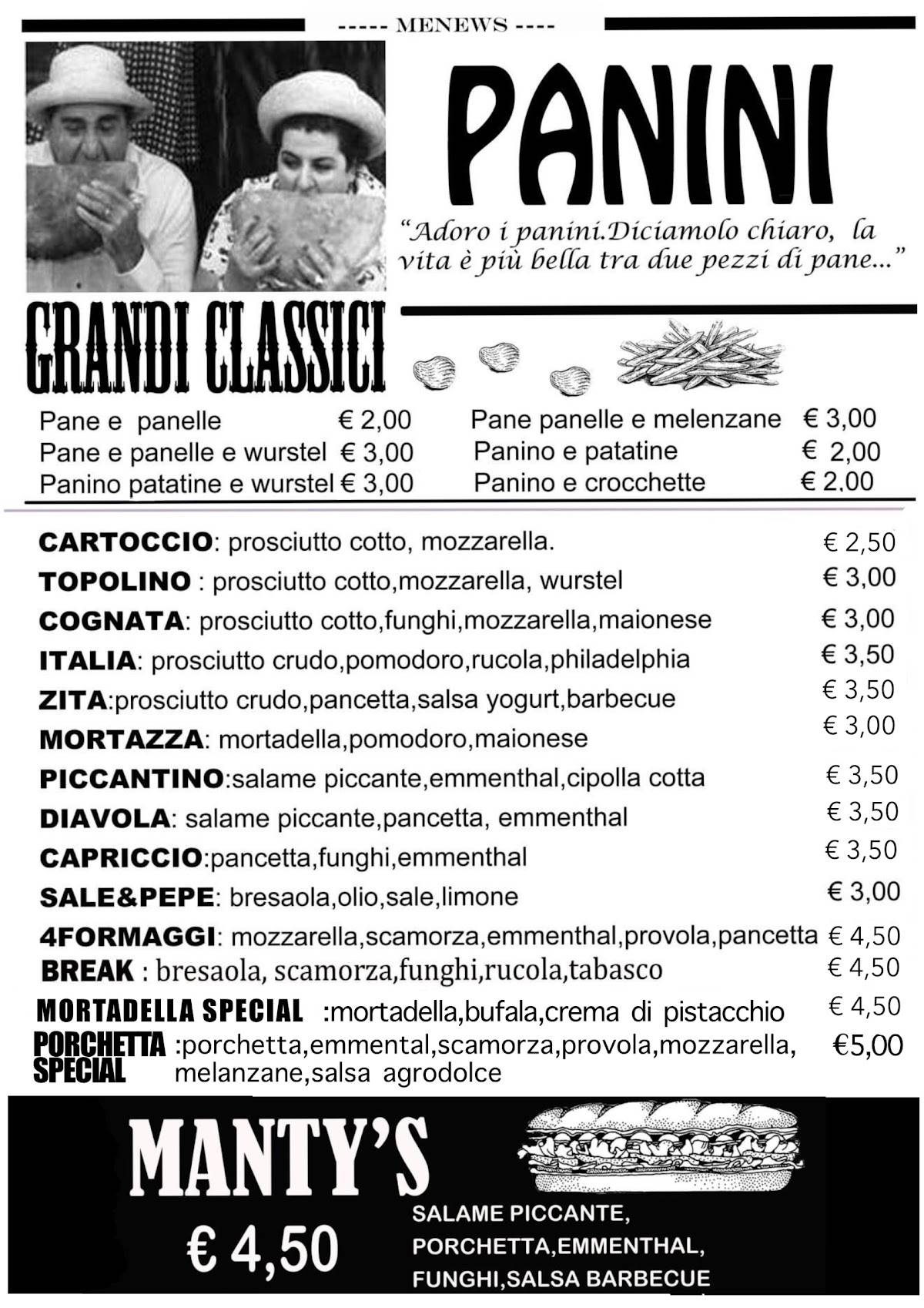 Menu di Studio89 Panineria&birreria 