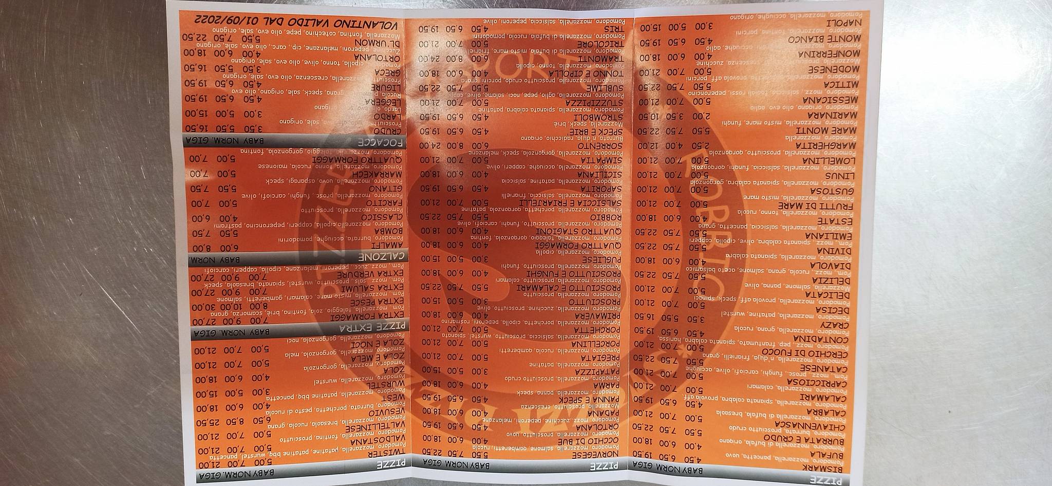 Menu di Stuzzi Pizza 