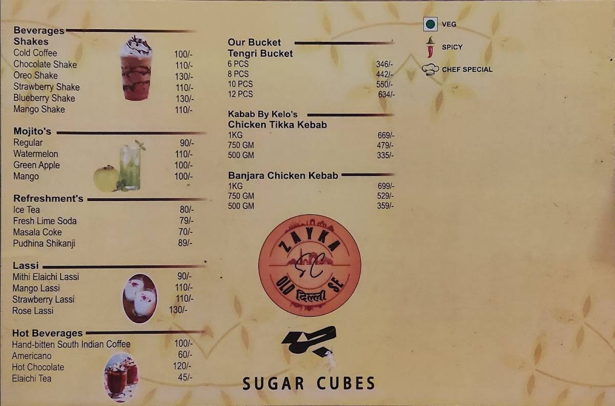 Sugar Cubes (Zayka Old Delhi Se) menu