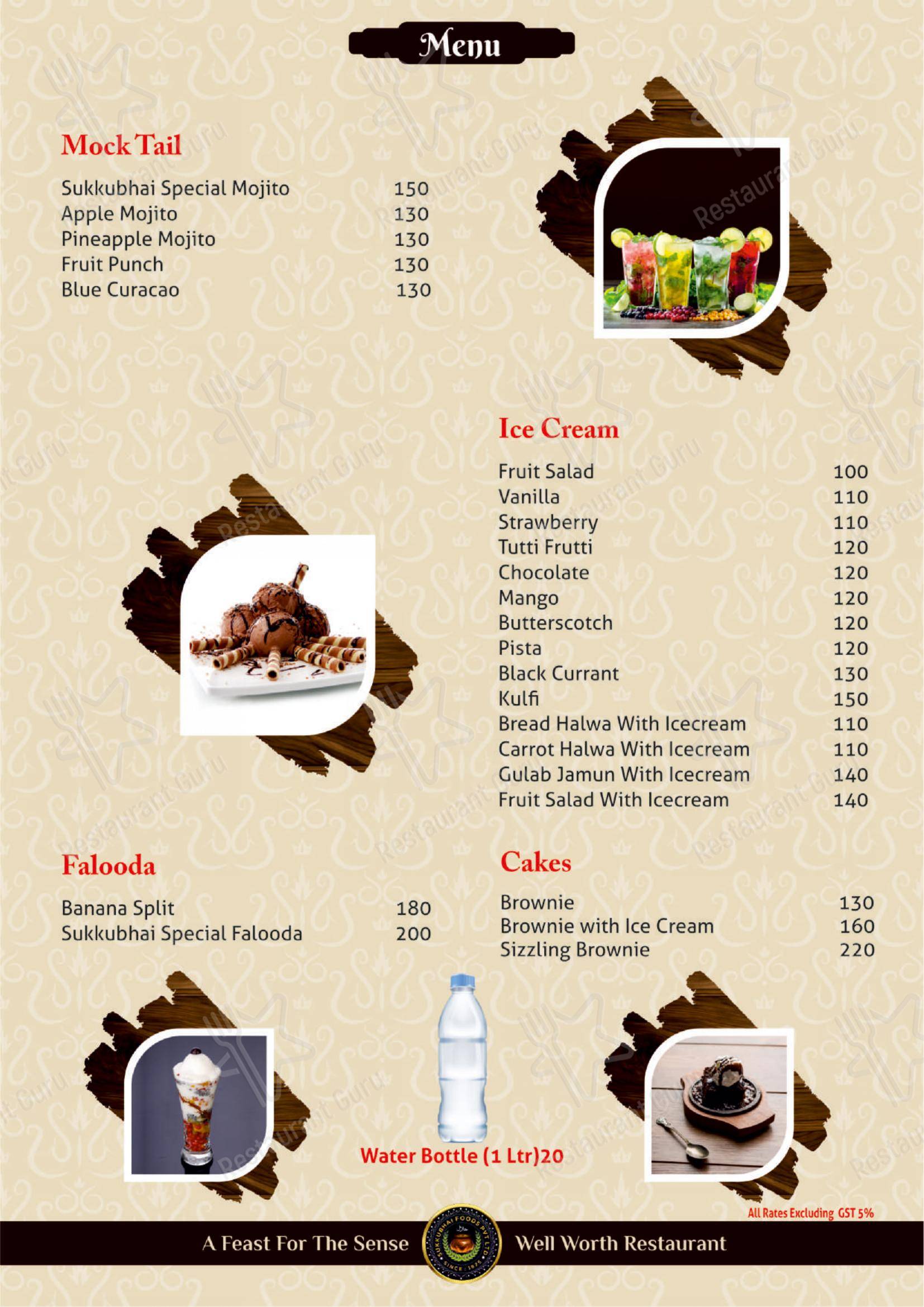 Sukkubhai Biryani Restaurant in Chennai - Menu