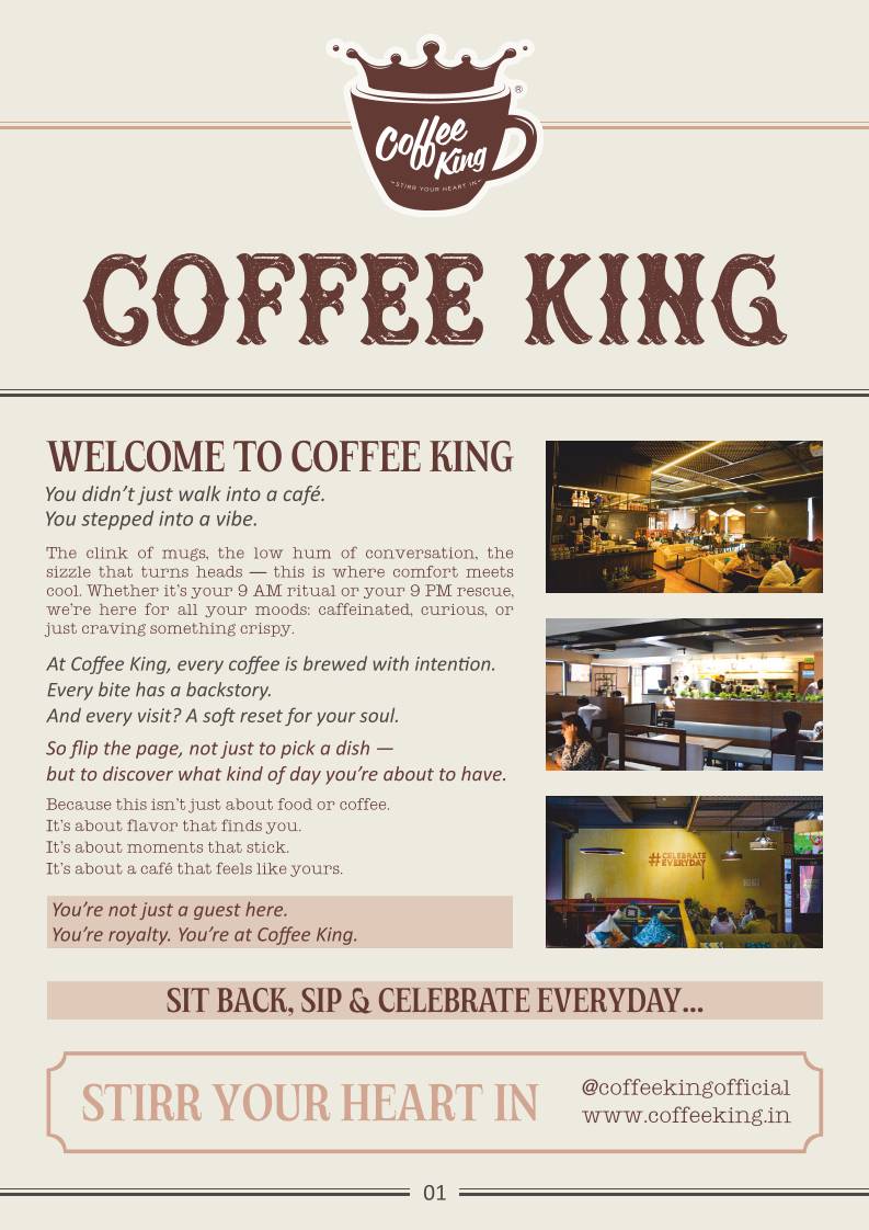 Coffee King menu