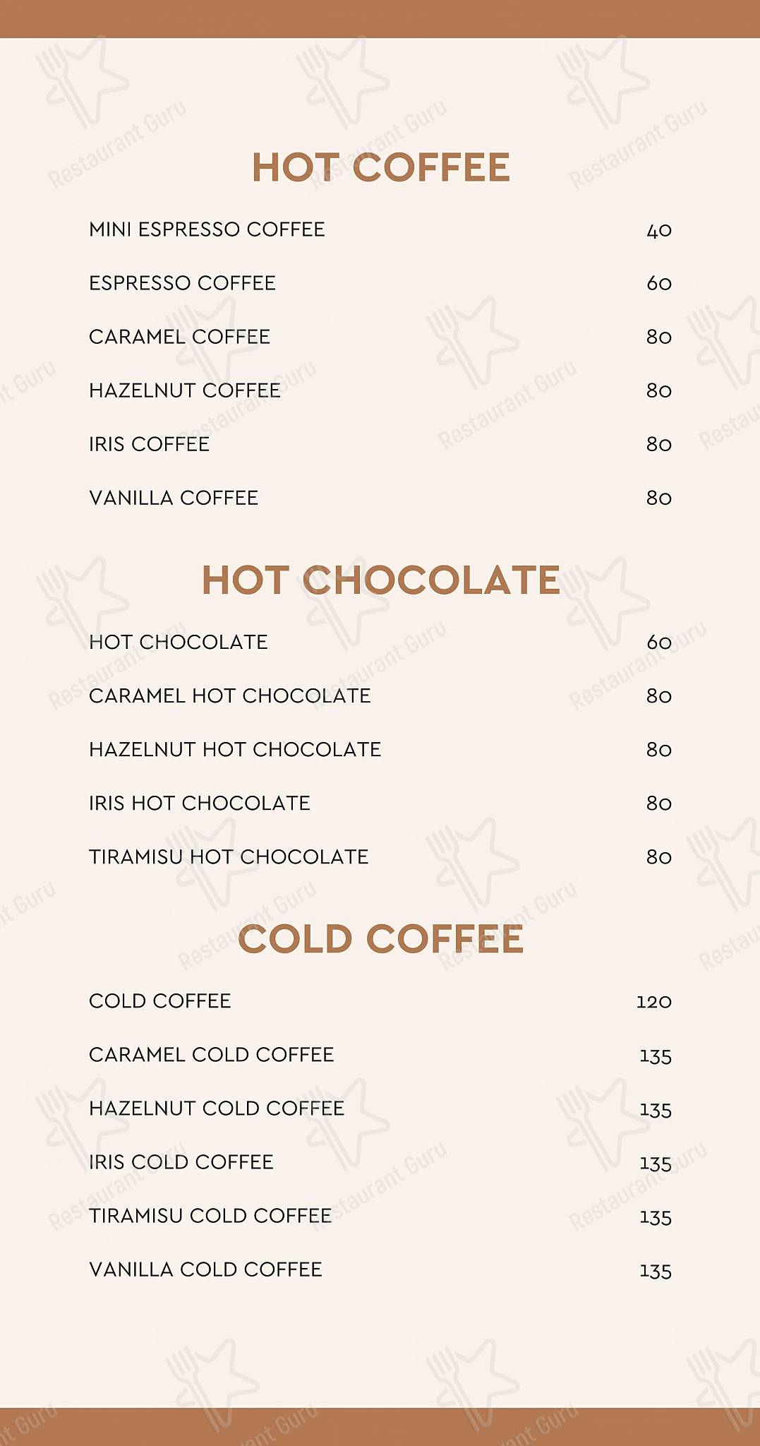 Lake View Restaurant menu