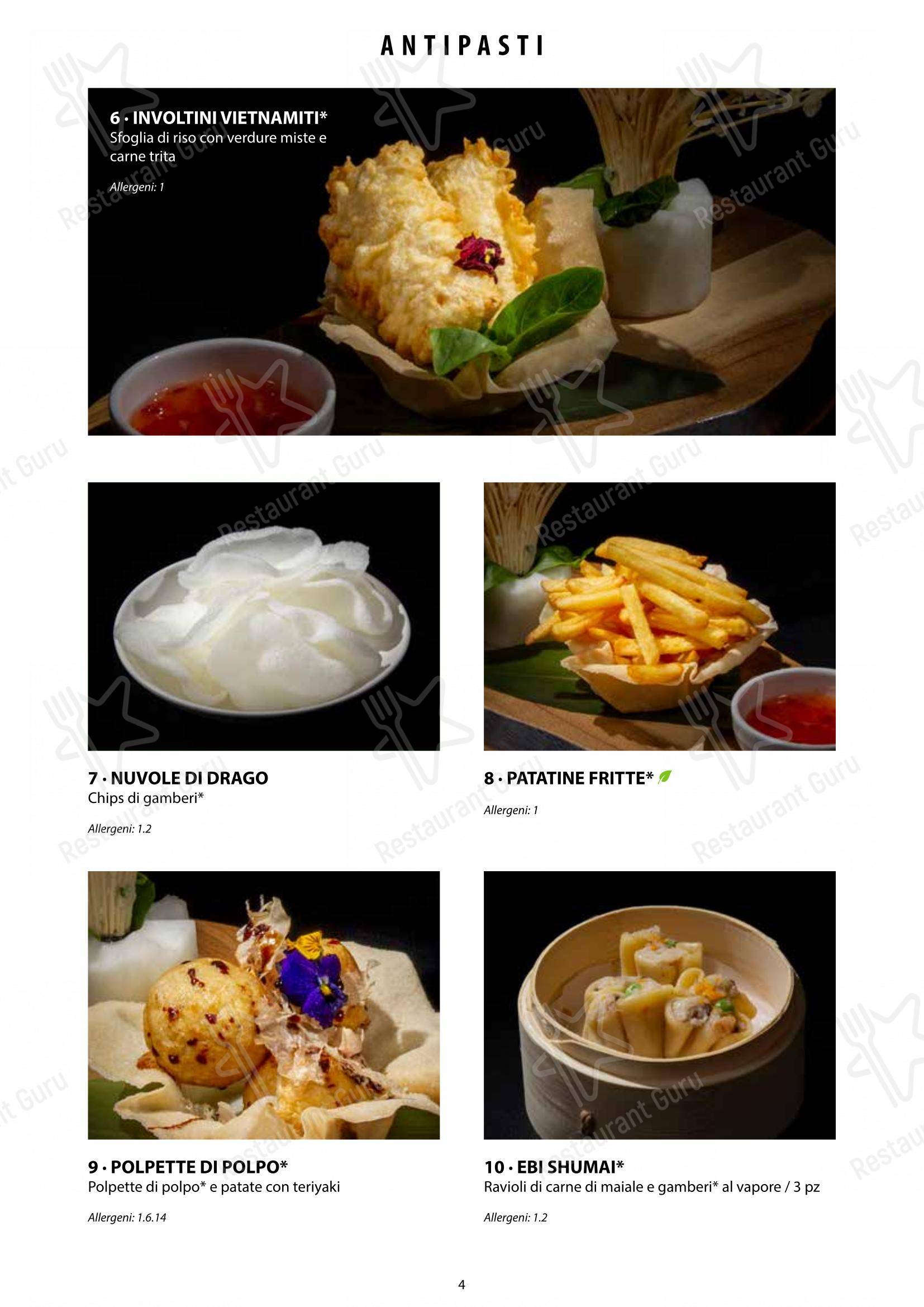 Menu per Sushi City Como ristorante