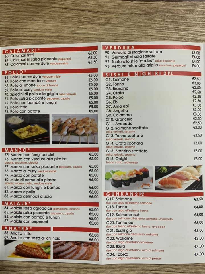 Menu di Sushi Dong 