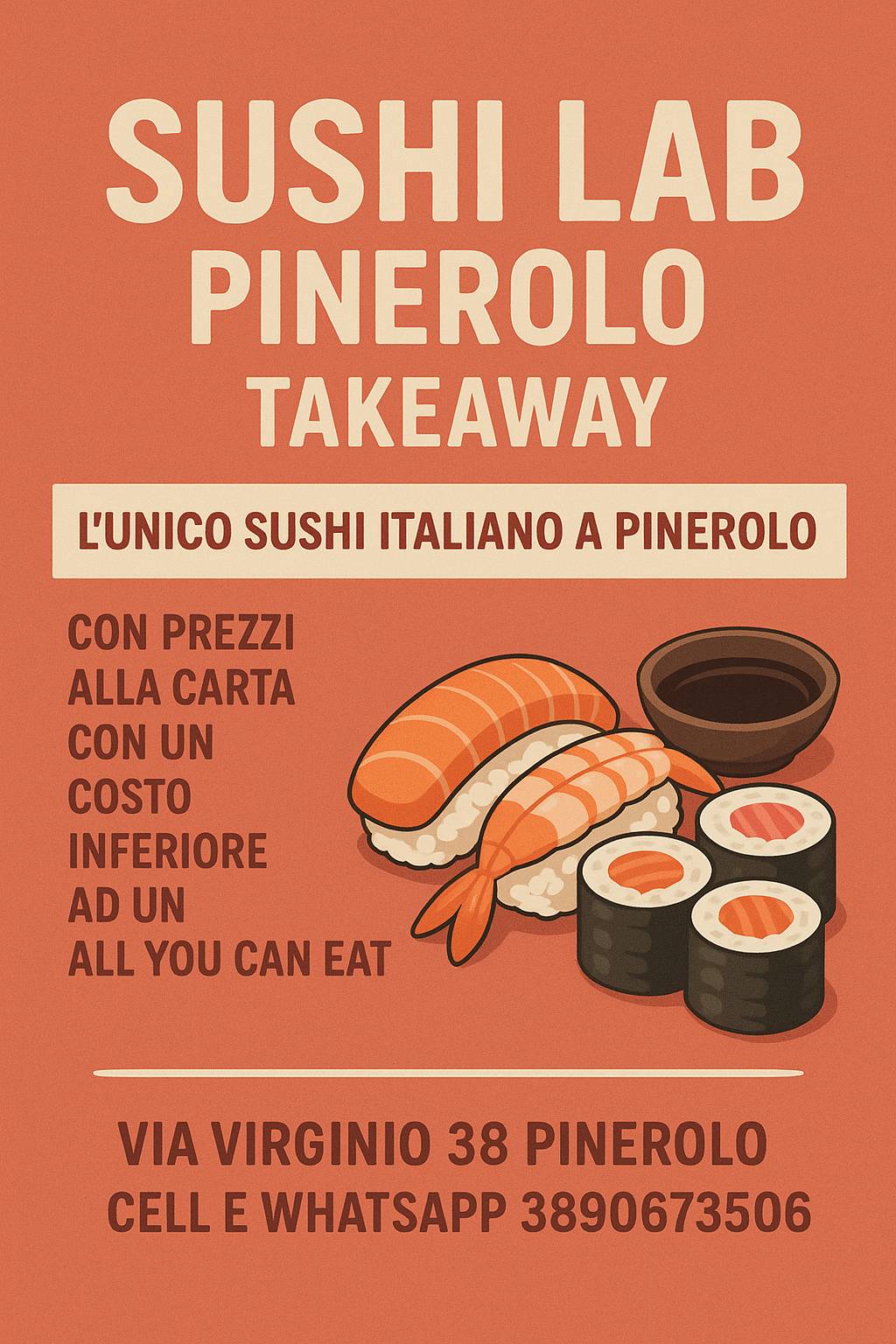 Menu di Sushi Lab Takeaway asporto e consegna a domicilio menù fisso all'interno 
